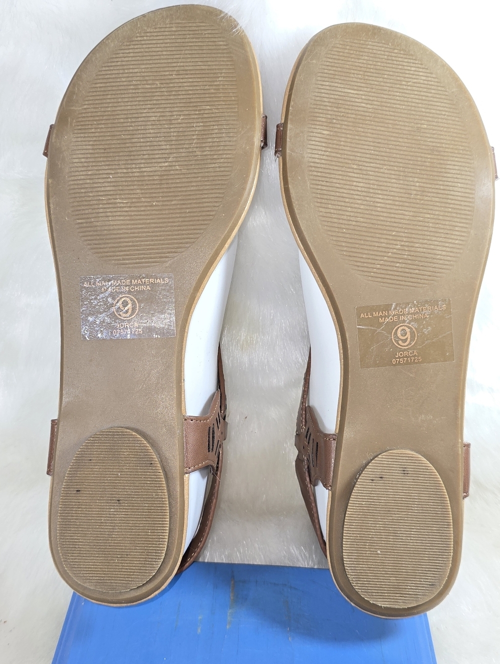 Curfew Norca Women’s Brown T-strap Studded/ Laser-cut Sandals - Picture 8 of 10